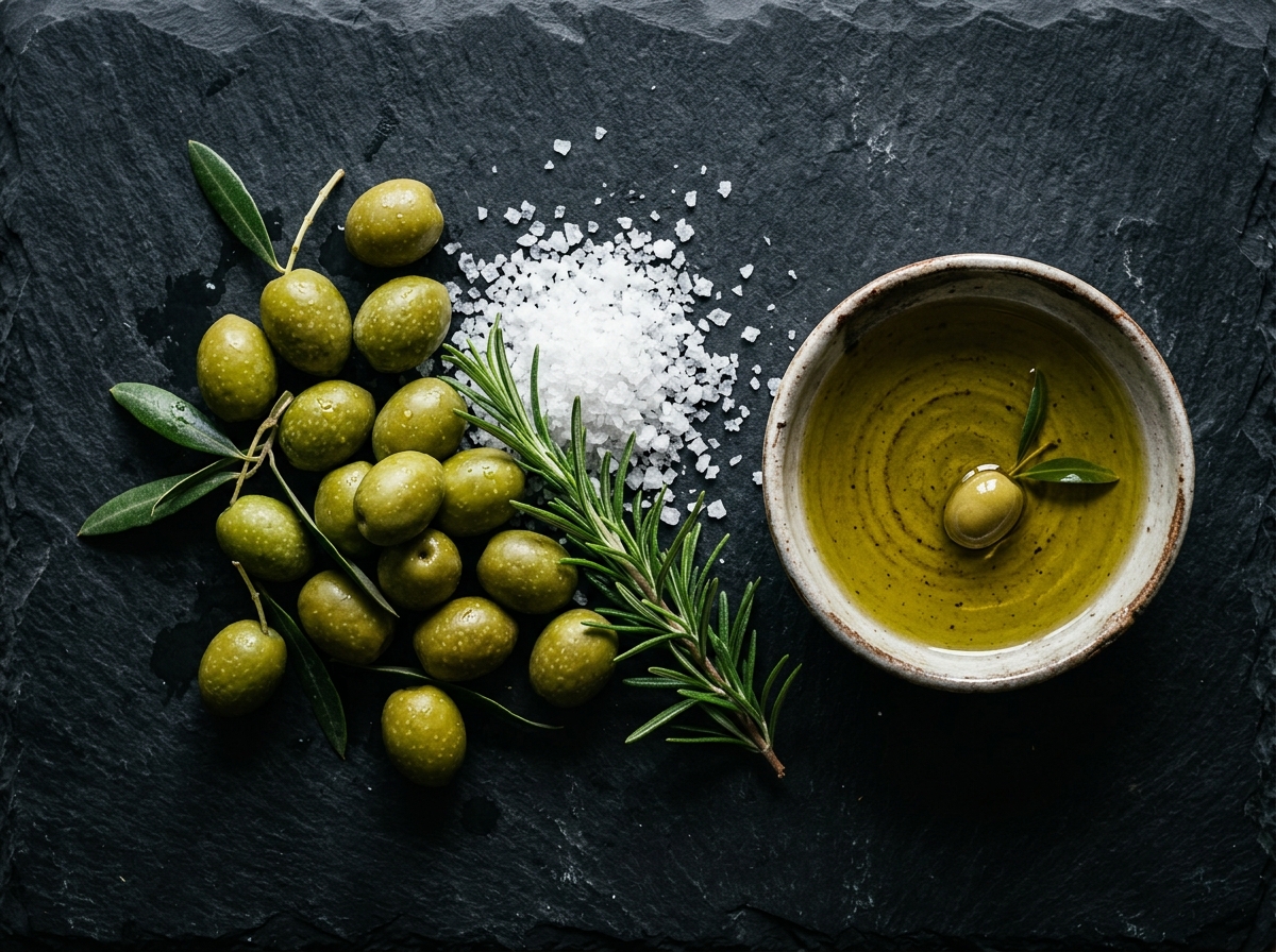 High phenolic extra virgin olive oil and fresh ingredients